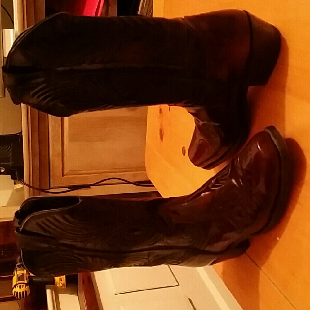 LAREDO VAMP & FOXING MANMADE COWBOY BOOTS